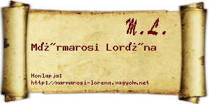 Mármarosi Loréna névjegykártya